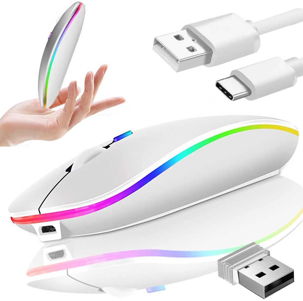 Belaidė pelė su RGB apšvietimu ir USB-C jungtimi