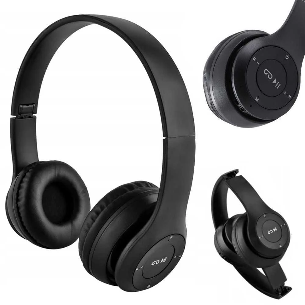 Belaidės ausinės P47 su mikrofonu ir Bluetooth