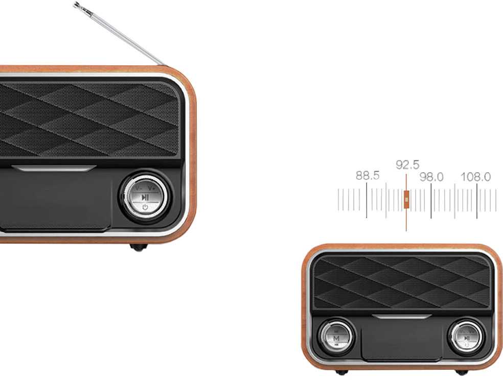 Belaidis garsiakalbis su Bluetooth ir FM radiju, retro dizainas, 6W