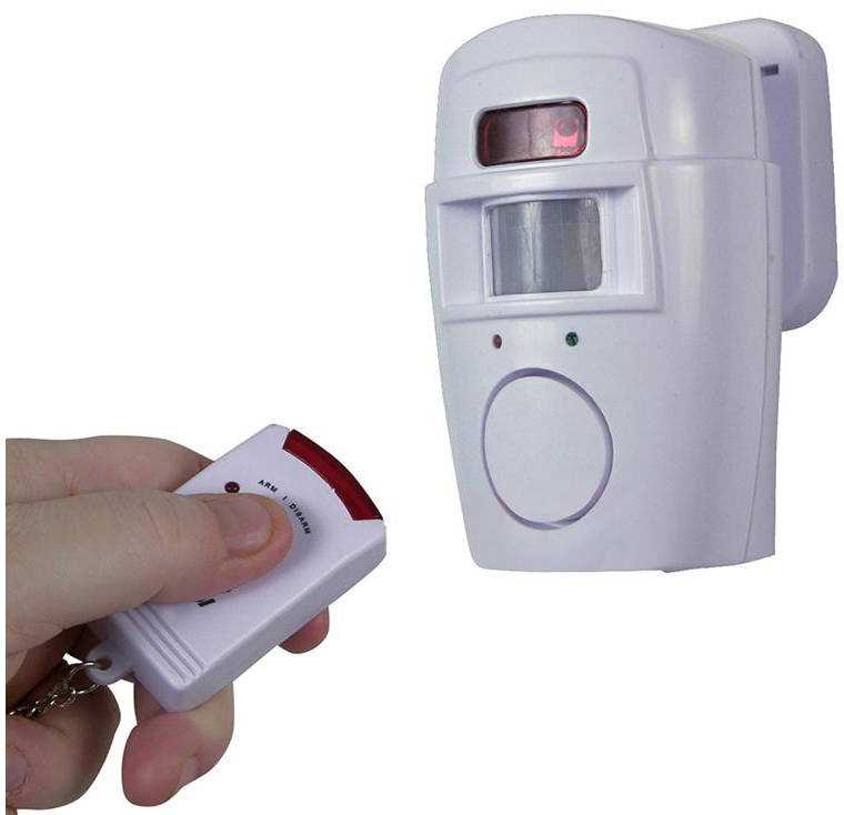Wireless movement sensor alarm + 2 key fobs 105db