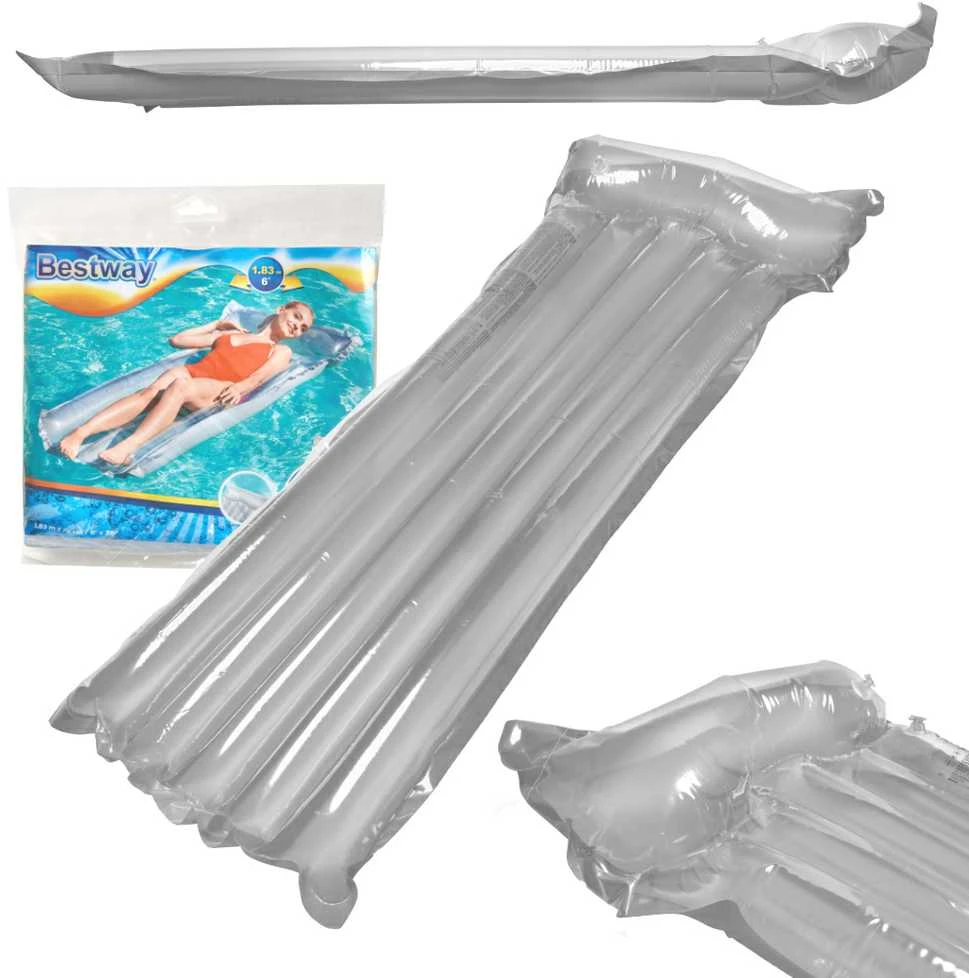 BESTWAY 44013 Pripučiamas plaukimo čiužinys pilkos spalvos