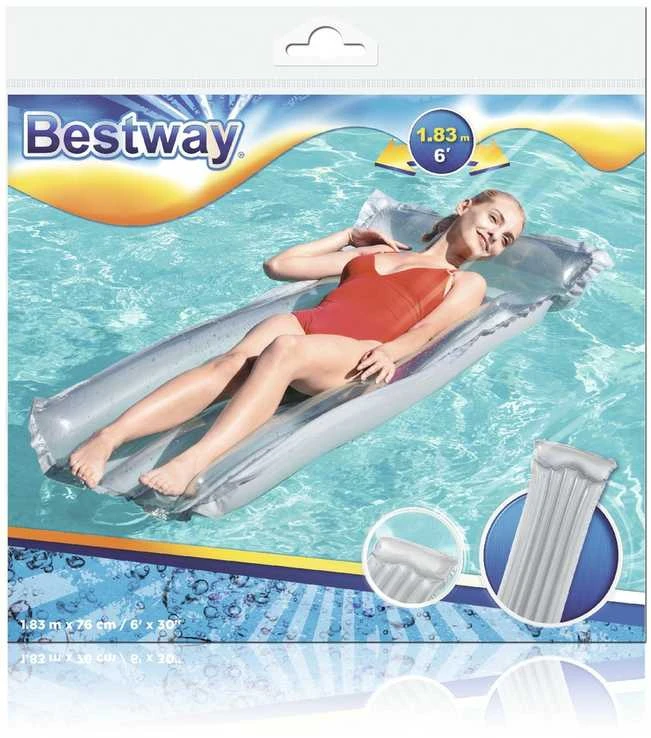 BESTWAY 44013 Pripučiamas plaukimo čiužinys pilkos spalvos