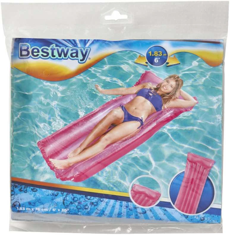 BESTWAY 44013 Pripučiamas plaukimo čiužinys rožinės spalvos