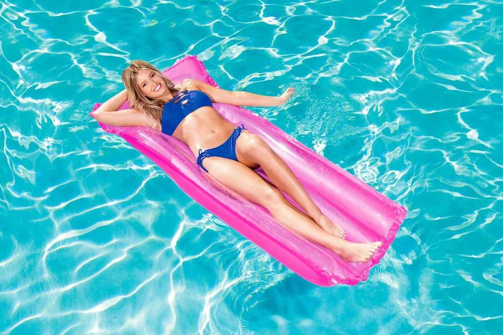 BESTWAY 44013 Pripučiamas plaukimo čiužinys rožinės spalvos