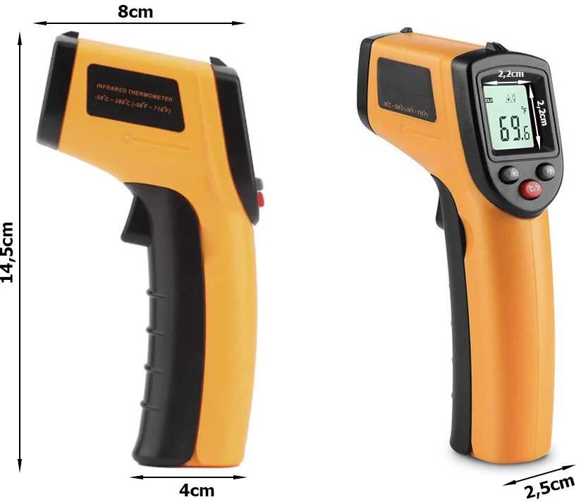 Verk Bevielis pirometras su lazeriu -50 iki +380°C