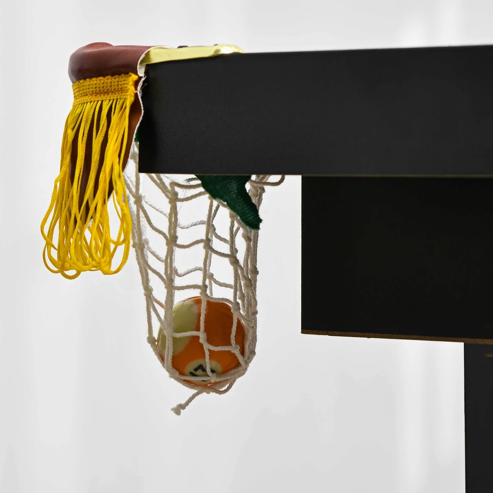 SPORTNOW 2in1 daugiafunkcis žaidimų stalas, stalo tenisas, biliardas, su priedais, vaikams, paaugliams, suaugusiems, plieno, 140x63x60-80 cm, žalias