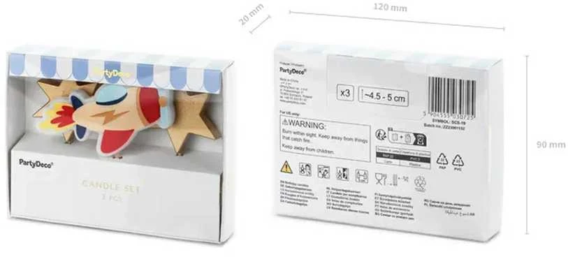 Plus Plus Gimtadienio žvakės Kelių robotai 3-4,5cm 3vnt.