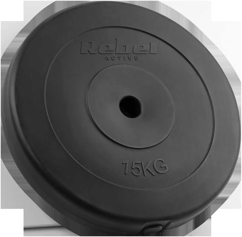 Bituminių svarelių rinkinys 2x15kg, skylė 31mm, klasikinė plokštė, REBEL ACTIVE