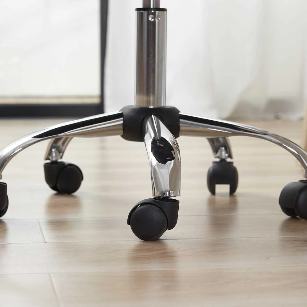 „Vinsetto“ ergonomiška biuro kėdė, reguliuojamo aukščio kompiuterio kėdė, 360° pasisukanti su kvėpuojančiu atlošu, iki 100 kg, juoda