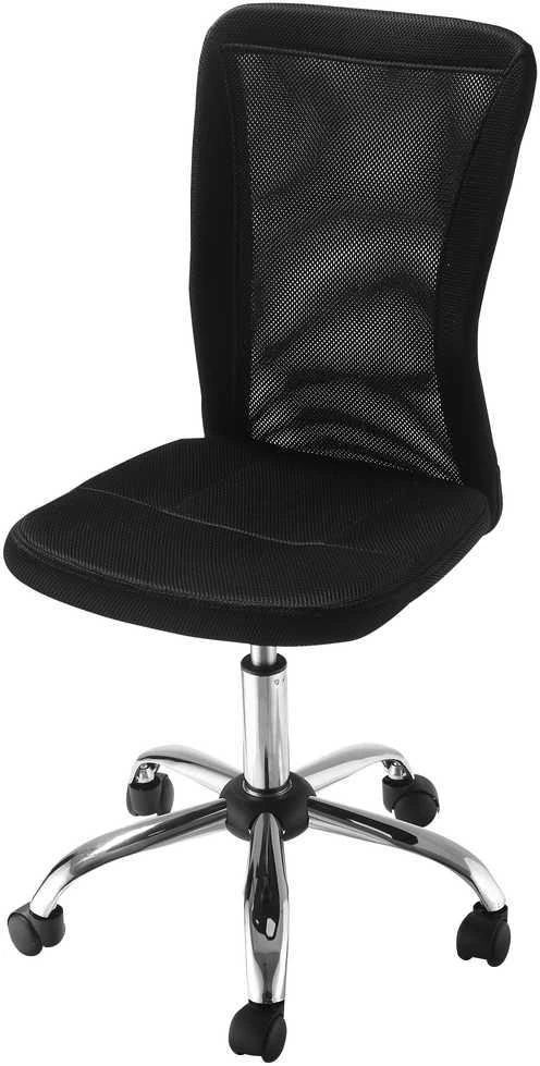 „Vinsetto“ ergonomiška biuro kėdė, reguliuojamo aukščio kompiuterio kėdė, 360° pasisukanti su kvėpuojančiu atlošu, iki 100 kg, juoda
