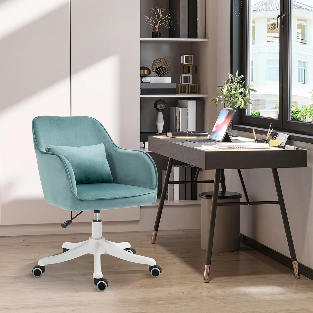 Vinsetto masažinė biuro kėdė, darbo kėdė su vibracijos funkcija, USB, juosmens pagalvė, porankiai, 78-86 cm