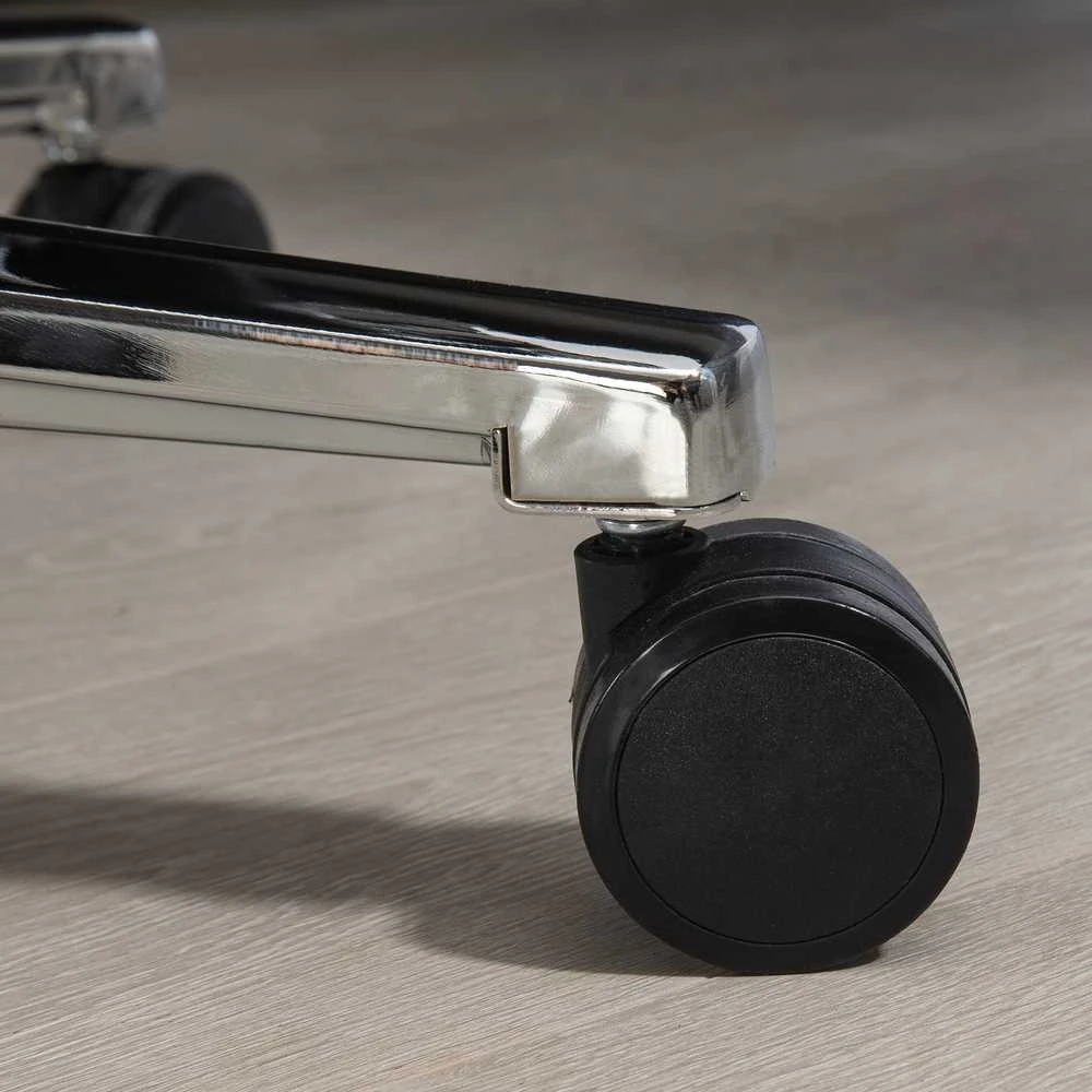 HOMCOM biuro kėdė, ergonomiška darbo kėdė su supimosi funkcija, kojų atrama, kompiuterio kėdė su atlošimo funkcija, sukama kėdė su juosmens pagalvėle, keliamoji galia iki 180 kg, dirbtinė oda, pilka