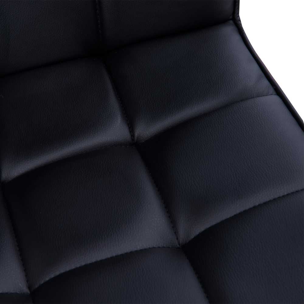 HOMCOM biuro kėdė su ratukais, darbo kėdė, metalas, PU, juoda, 52,5 x 54 x 84-99 cm