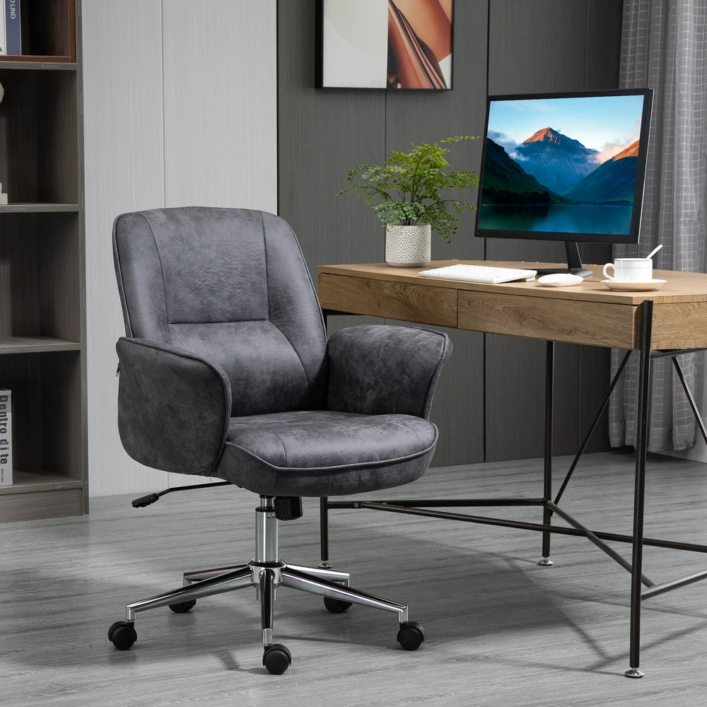 Vinsetto Ergonomiška biuro kėdė su supimo funkcija, reguliuojamo aukščio, keliamoji galia iki 120 kg, 67x69x92-102 cm
