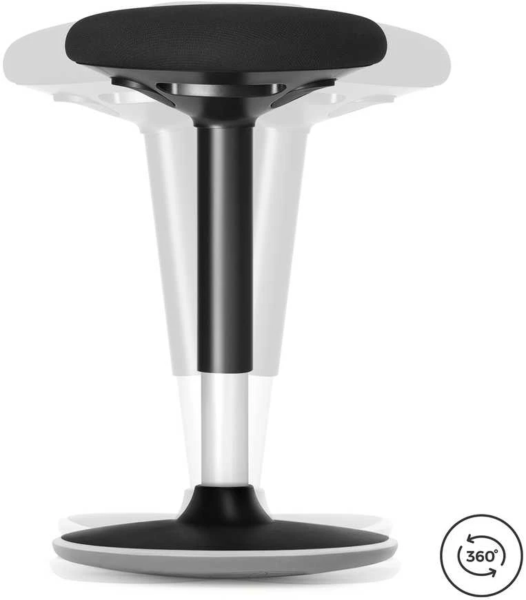 Songmics Darbo taburetė 50-65 cm juoda