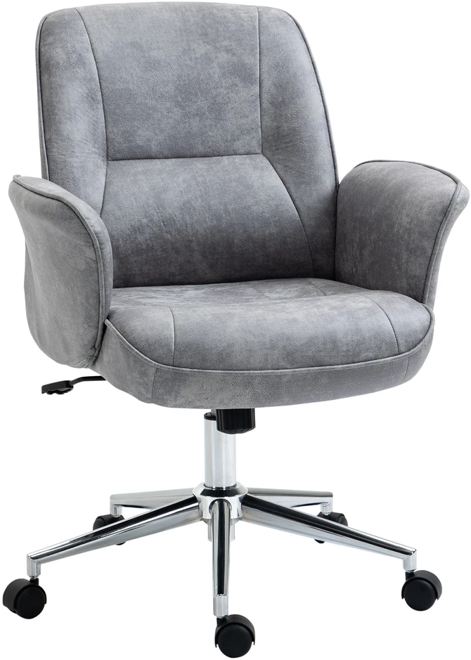 Vinsetto biuro kėdė, moderni darbo kėdė su supimosi funkcija, reguliuojamo aukščio, ergonomiška, 360° besisukantys ratukai