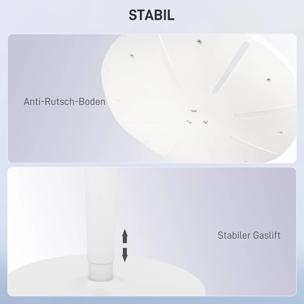 HOMCOM taburetė, ergonomiška biuro taburetė, 56,5-71,5 cm reguliuojamo aukščio darbo taburetė, pasukama kėdė biurui, kabinetui, tinklinė, pilka