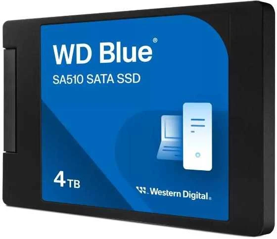 WD Mėlyna SA510 SSD 4TB SATA III 6Gb/s korpusas 2.5" 7mm vidinė vienguba pakuotė, MAITINA „SANDISK“
