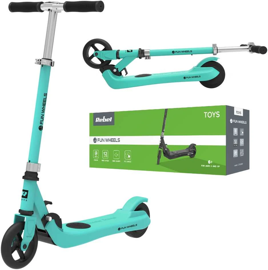 Rebel Elektrinis paspirtukas vaikams FUN WHEELS Mėlynas
