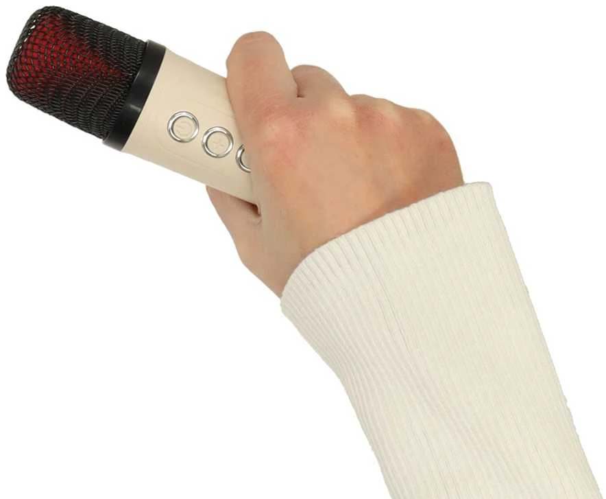 Ikonka USB "Bluetooth" karaokės garsiakalbis grietinėlė