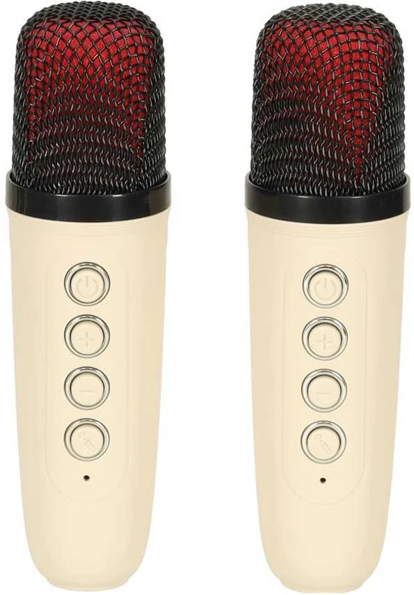 Ikonka USB "Bluetooth" karaokės garsiakalbis grietinėlė
