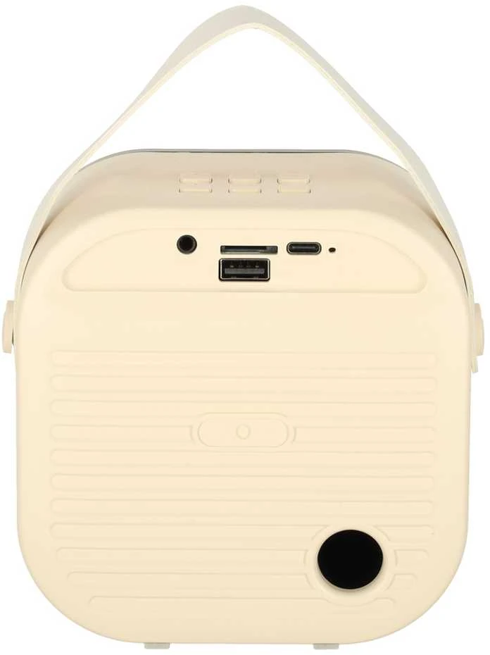 Ikonka USB "Bluetooth" karaokės garsiakalbis grietinėlė