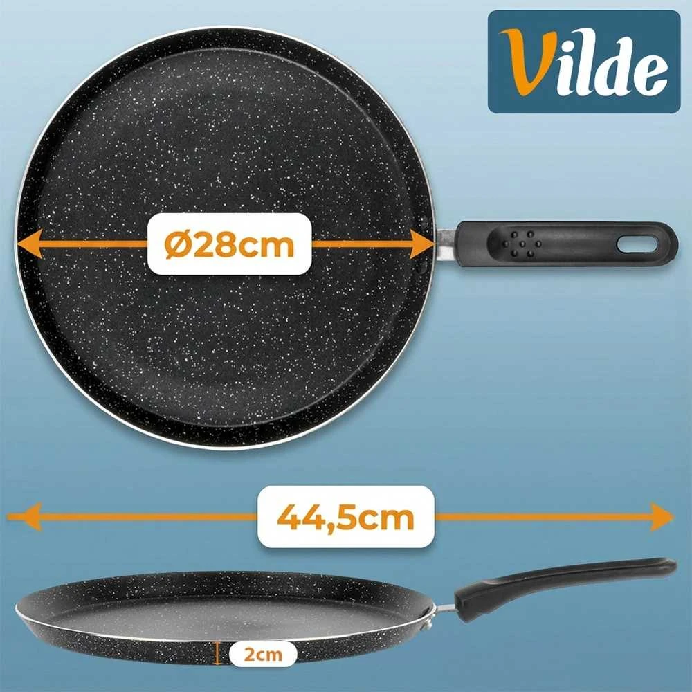 Vilde Granitinė Crepe Ketaus Panninė 28 cm