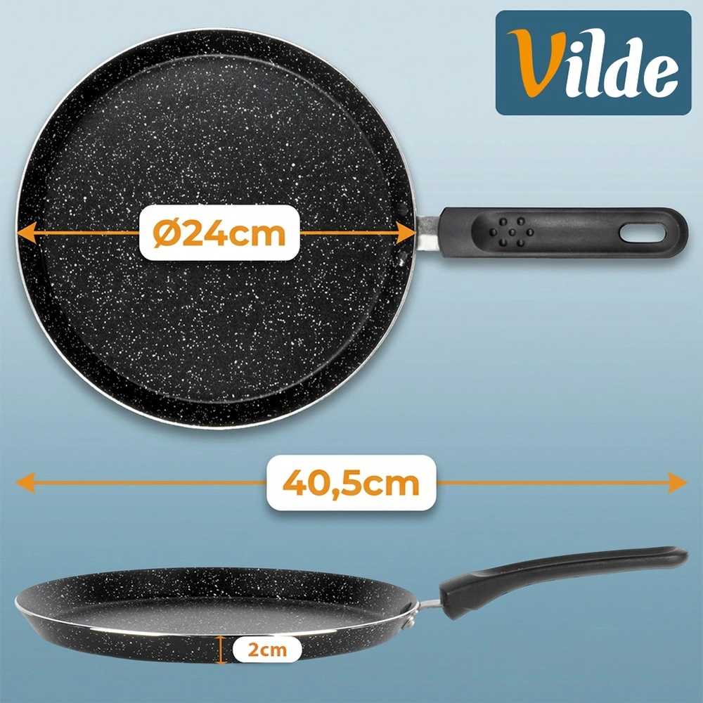 Vilde Crepinių keptuvė BASIC LINE 24 cm Granitinė