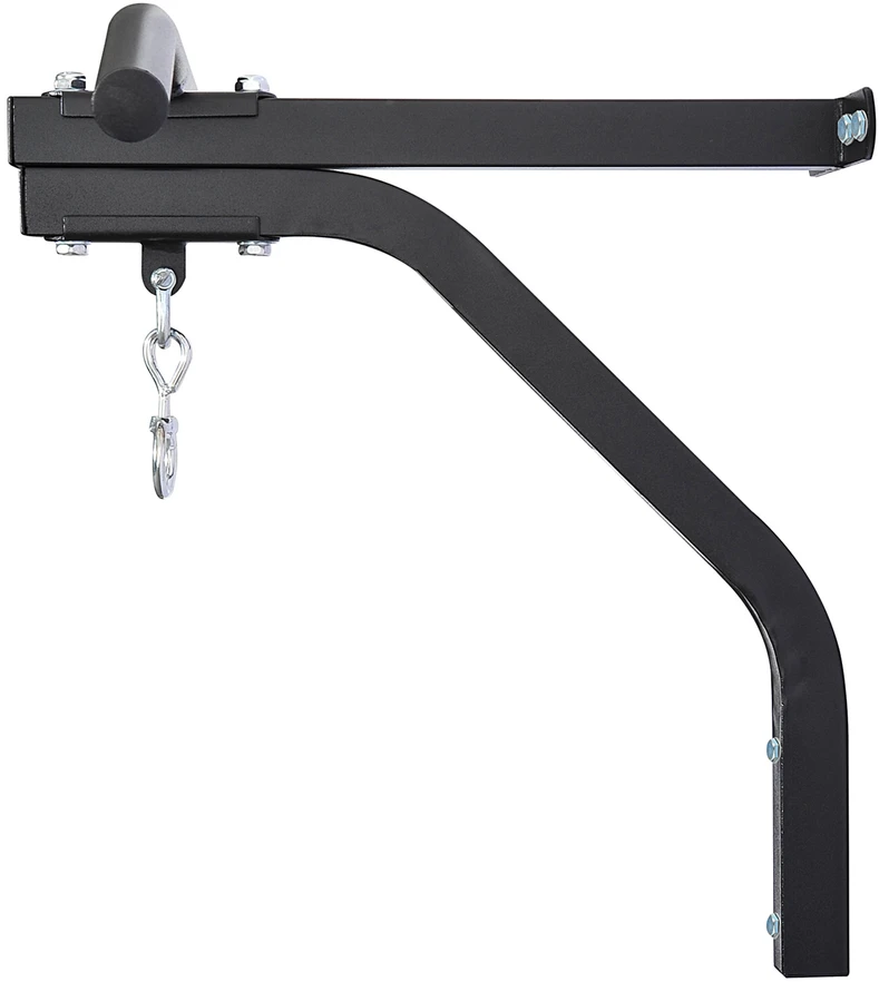 HOMCOM 2-in-1 bokso maišo laikiklis, sieninis skersinis prisitraukimams, iki 130 kg, plieno, juodas, 93 x 47 x 51 cm
