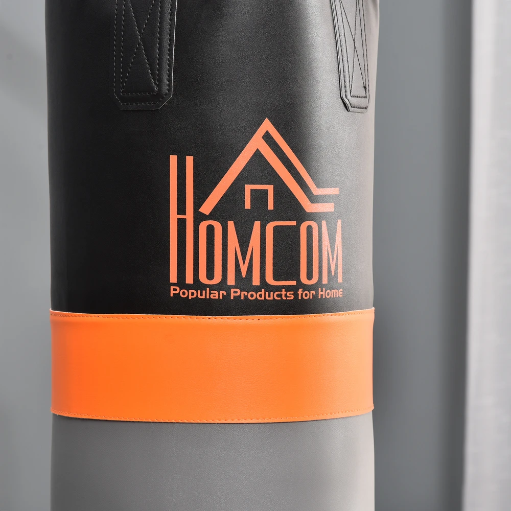 "HOMCOM" Bokso maišo stovas "2-in-1" su 20 kg bokso maišu ir bokso kamuoliu, laisvai pastatoma bokso stotelė, reguliuojamas aukštis, iki 100 kg, plienas