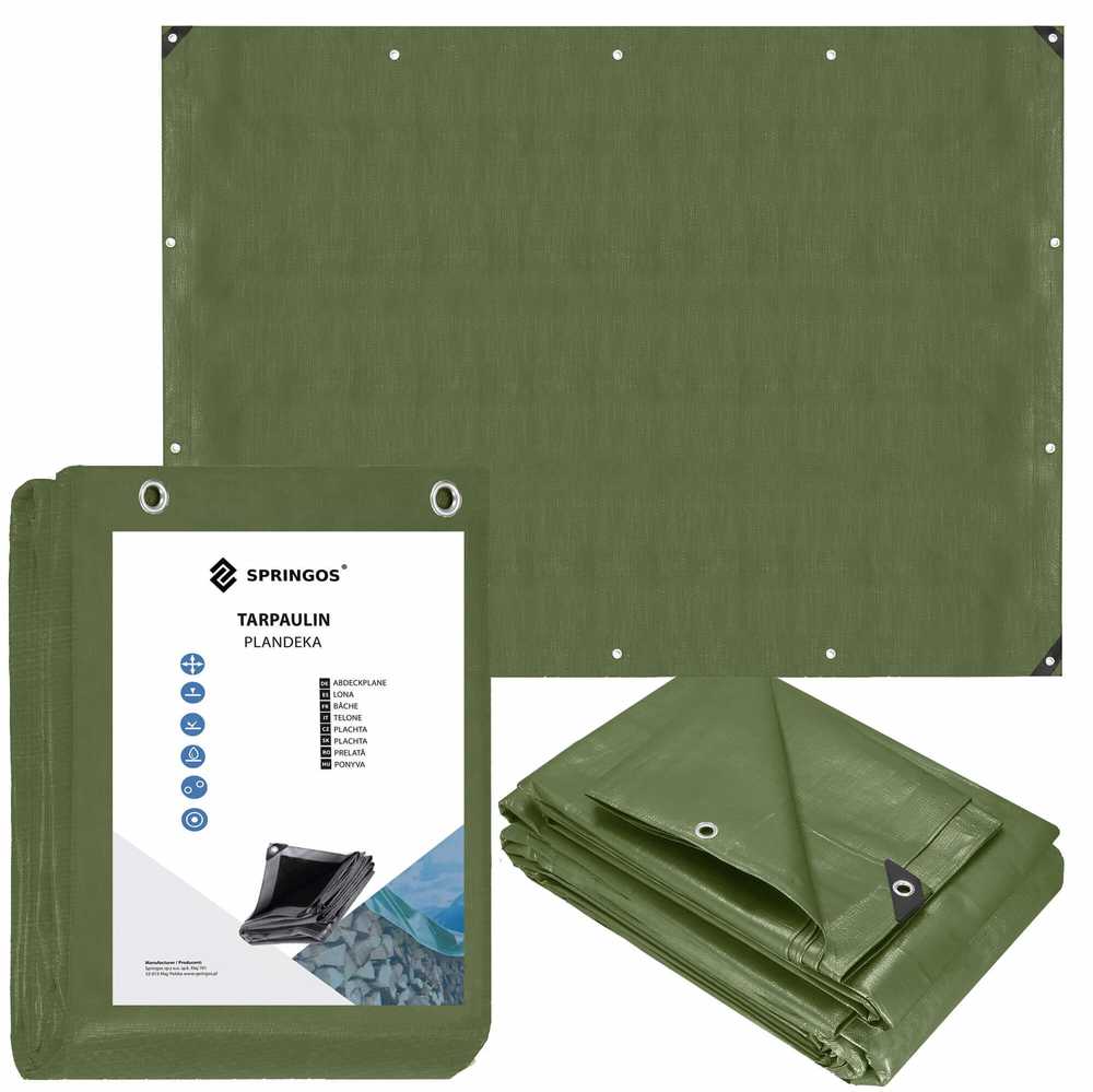 Springos Brezentas 4x7 m 120 g/m² polietileno