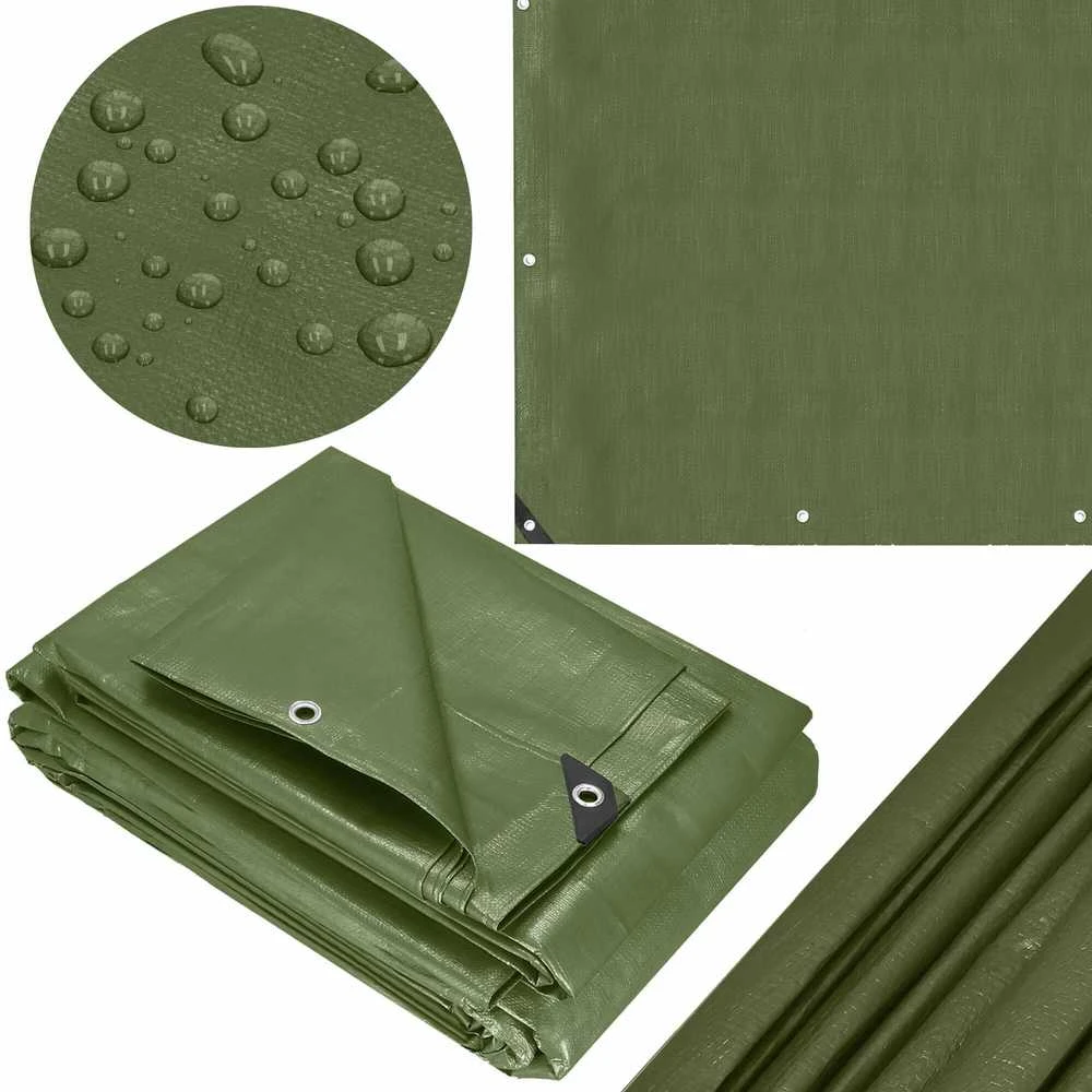 Springos Brezentas 6x9m 120g/m2 žalias polietileno