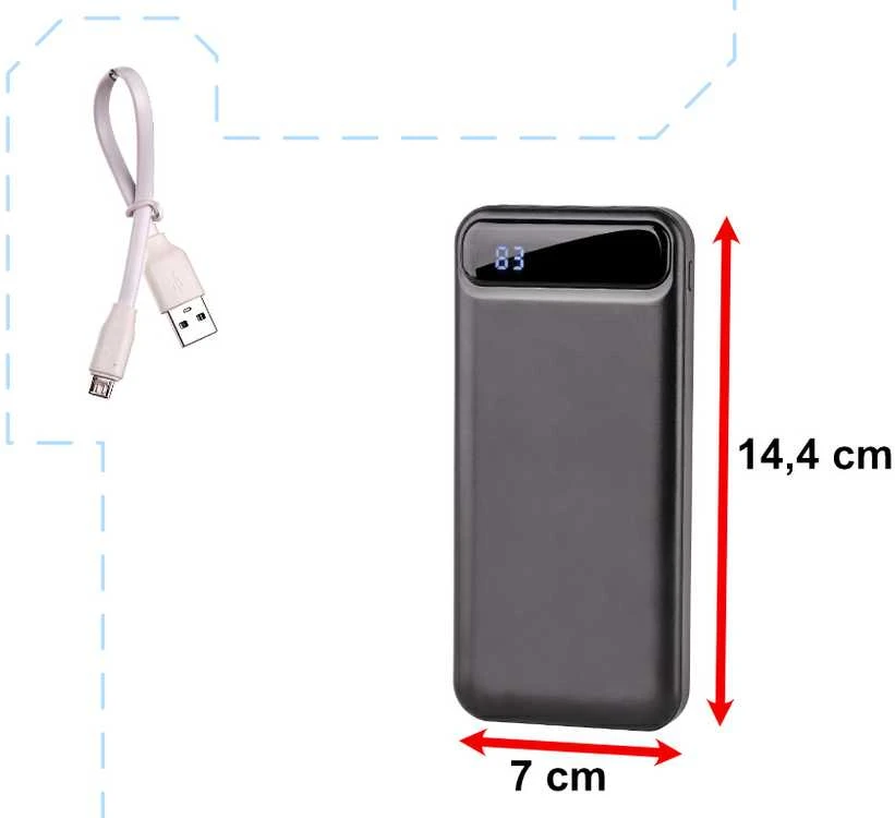 BRNO 10000mAh Maitinimo Bankas su 2 USB Jungtimis