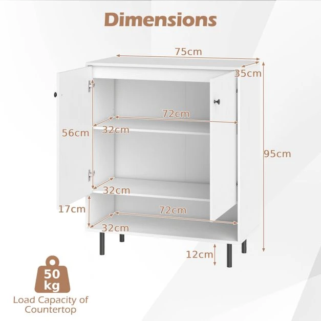 Bufetinė spintelė 75 x 35 x 95 cm
