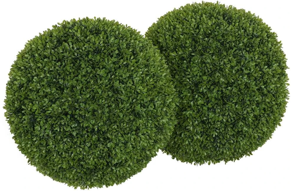 HOMCOM 2 vnt. rinkinys dirbtinis buksmedžio rutulys 40 cm, dirbtinis augalas, plastikinis dekoratyvinis buksmedis, dirbtinis augalas svetainei, miegamajam, biurui, sodui