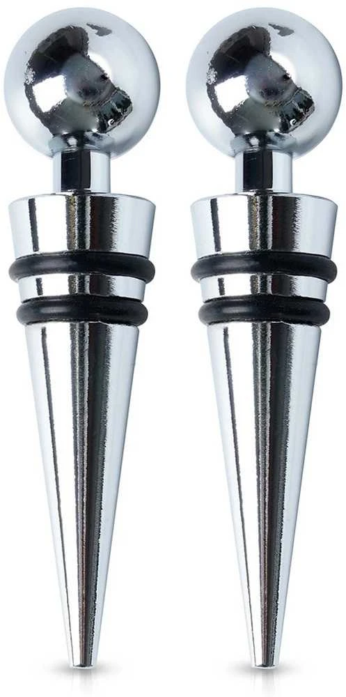 Excellent Houseware Vyno butelio kamštis, 9 cm, 2 vnt., plieno
