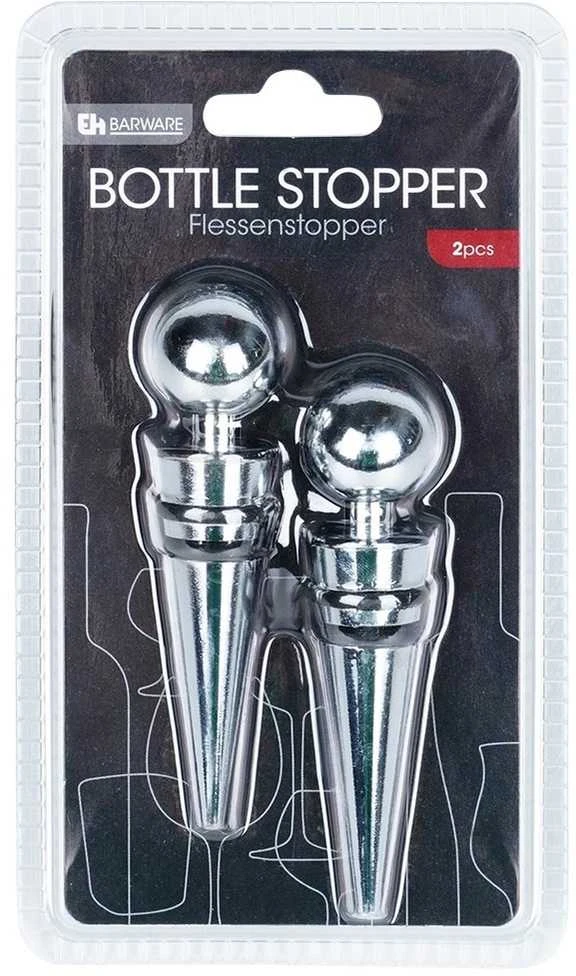 Excellent Houseware Vyno butelio kamštis, 9 cm, 2 vnt., plieno