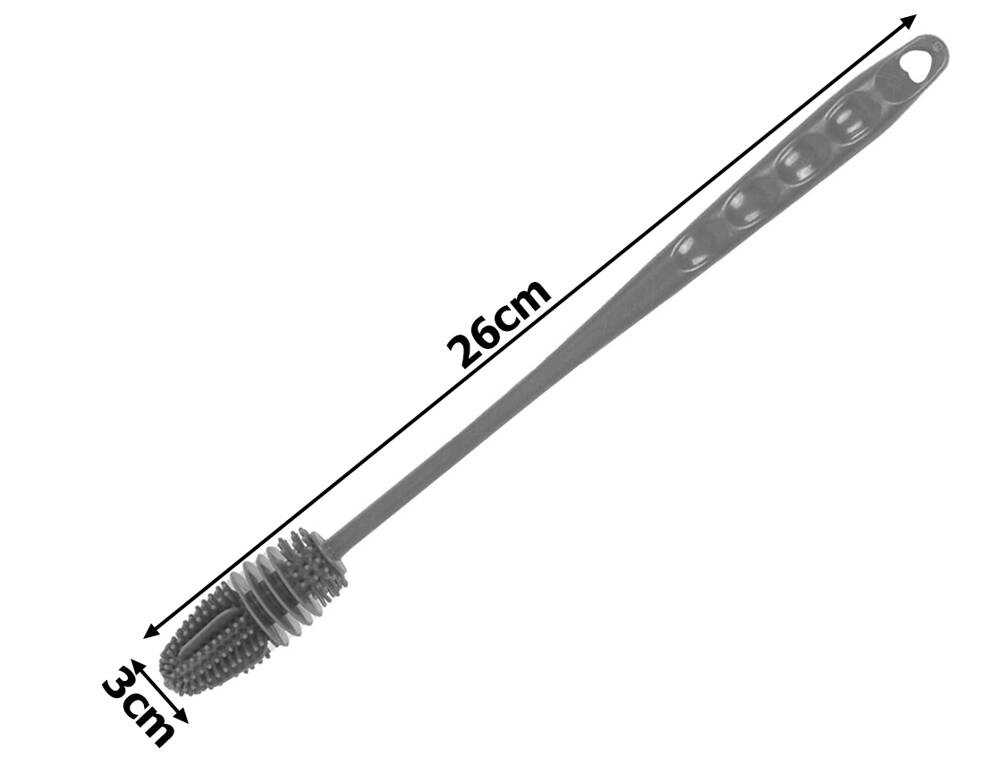 Butelių ir stiklinaičių plovimo šepetys, 33 cm, silikoninis