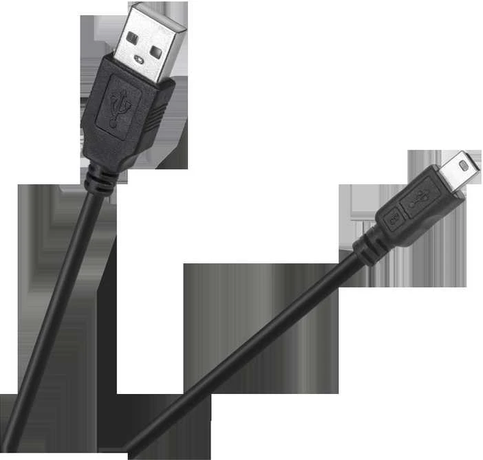 Cabletech USB - mini USB kabelis 1.8m Juodas