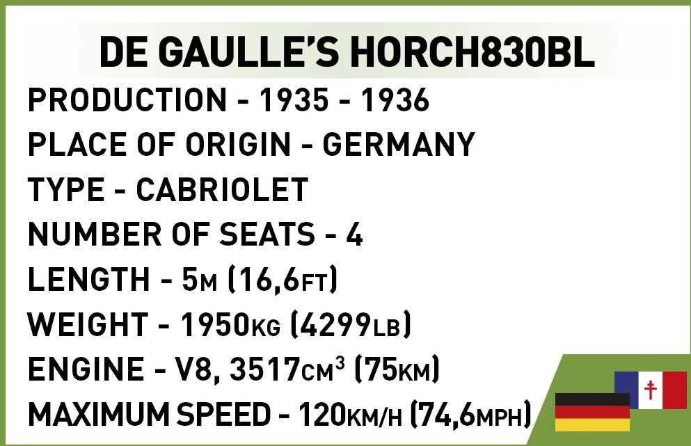 COBI - Konstruktorius De Gaulle's Horch830BL, 1/35, 2261