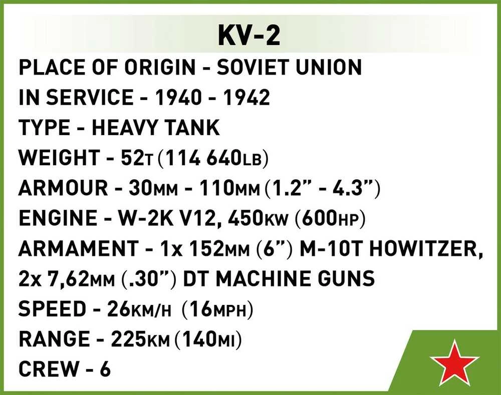 COBI - Konstruktorius KV-2, 1/48, 2731