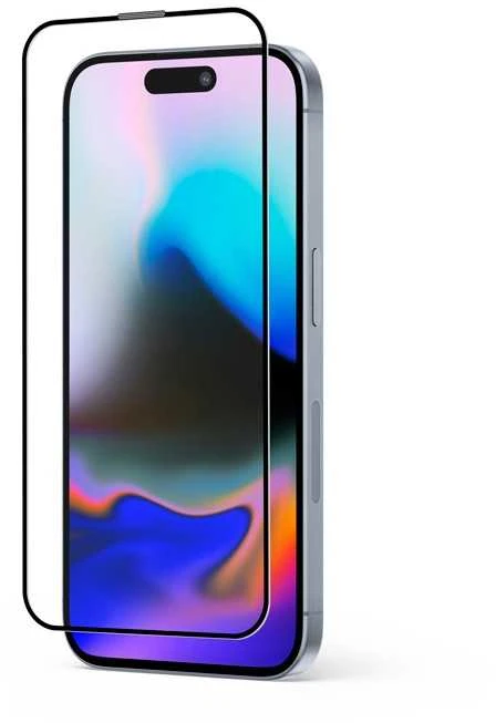 Crong Anti-Bacterial 3D Armor Glass – grūdintas stiklas 9H visam ekranui iPhone 16 Pro + montavimo rėmelis