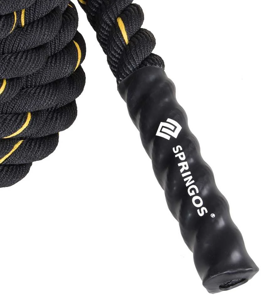 Crossfit virvė Springos 9 m juoda/geltona