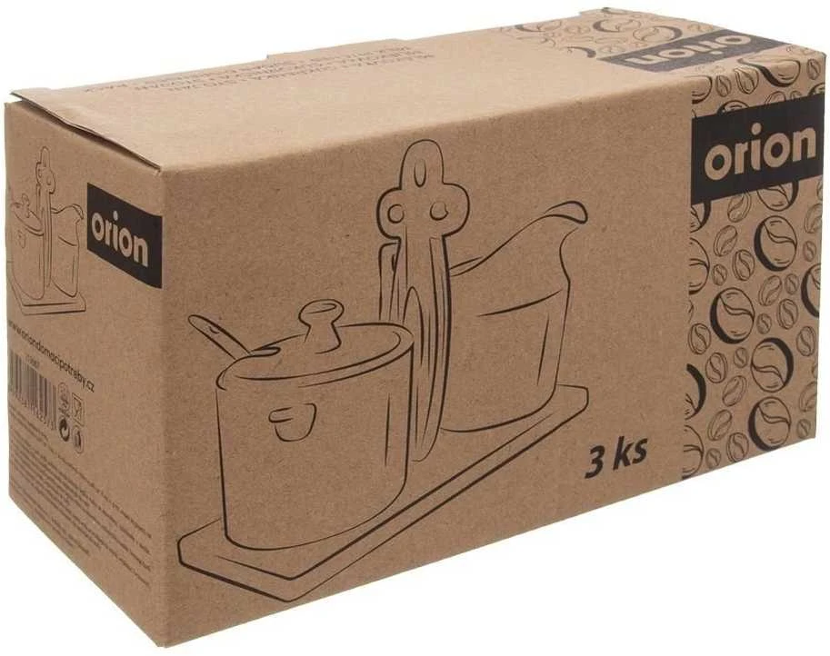 Orion porcelianinė cukrinė ir ąsotis pienui 280 ml balta 3 vnt.