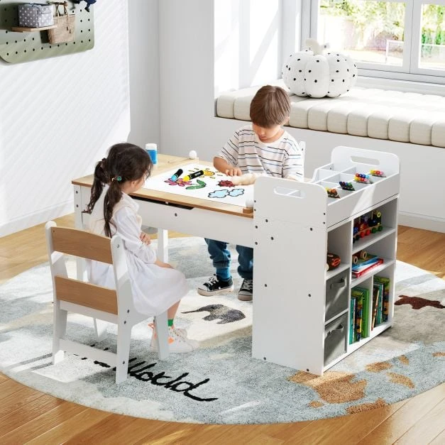 Dailės stalas ir 2 kėdės 120 x 60 x 60 cm