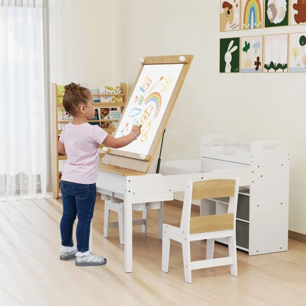Dailės stalas ir 2 kėdės 120 x 60 x 60 cm