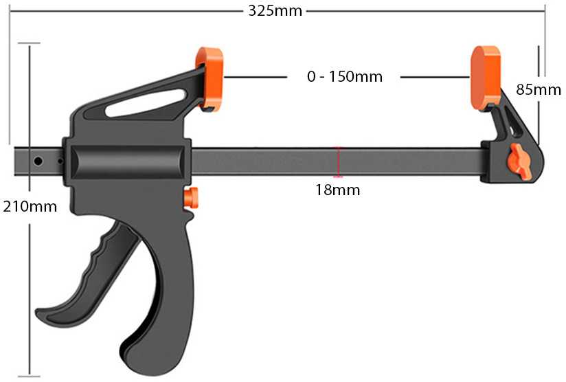 Dailidės spaustuvas 150 mm