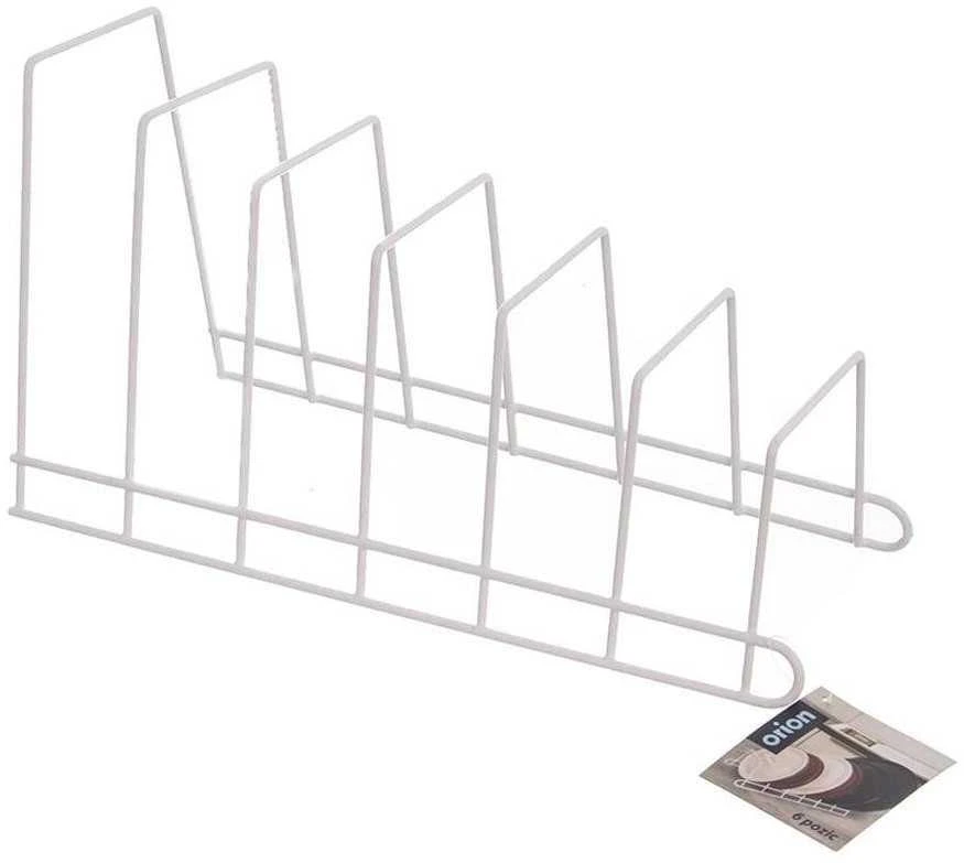 Orion metalinis puodo dangčio ir lėkščių laikiklis 34x17x18,5 cm baltas