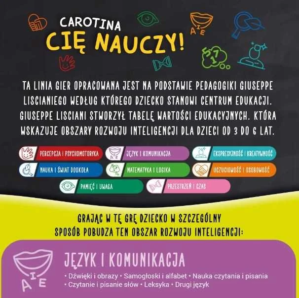 DANTE Lisciani Carotina mokosi abėcėlės vaikams 102341