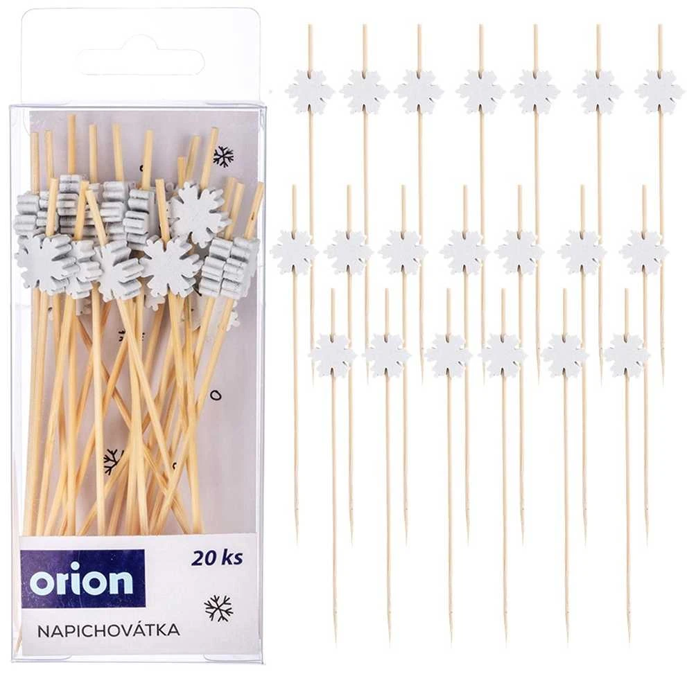 Excellent Houseware Orion Kokteilių smeigtukai 12 cm, 20 vnt. – Snaigės dekoracija